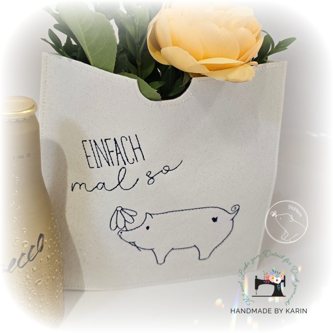 Fichier modèle broderie Cochon Beemybear