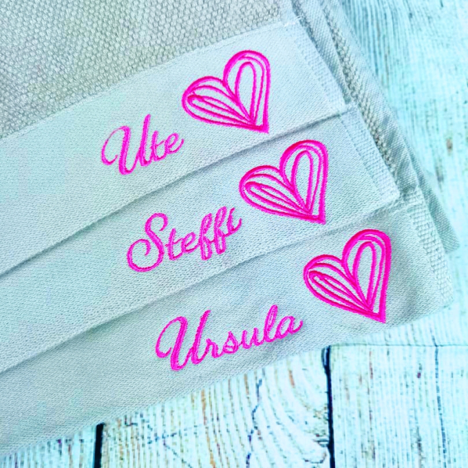 Fichier modèle broderie Lettres abécédaire Anja Rock Queen
