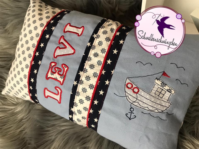 Fichier modèle broderie Lettres abécédaire Jan Rock Queen