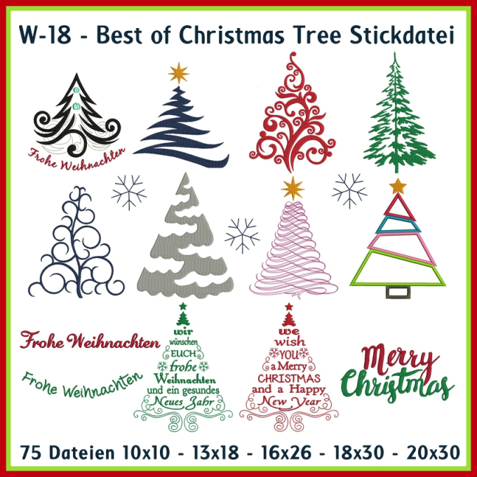Stickdatei Rock Queen Best of Christmas Tree