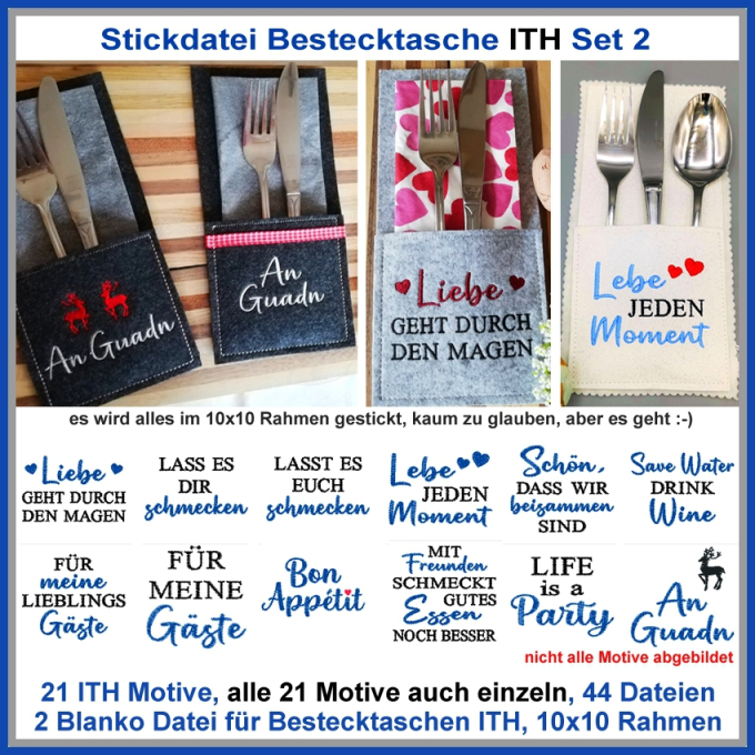 Stickdatei Rock Queen Bestecktaschen-Set 2