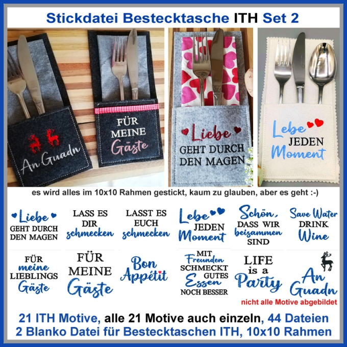 Stickdatei Rock Queen Bestecktaschen-Set 2
