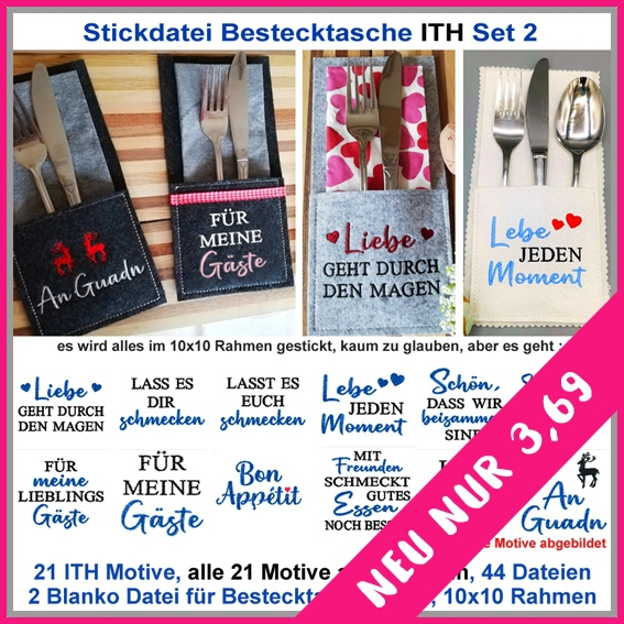 Stickdatei Rock Queen Bestecktaschen-Set 2