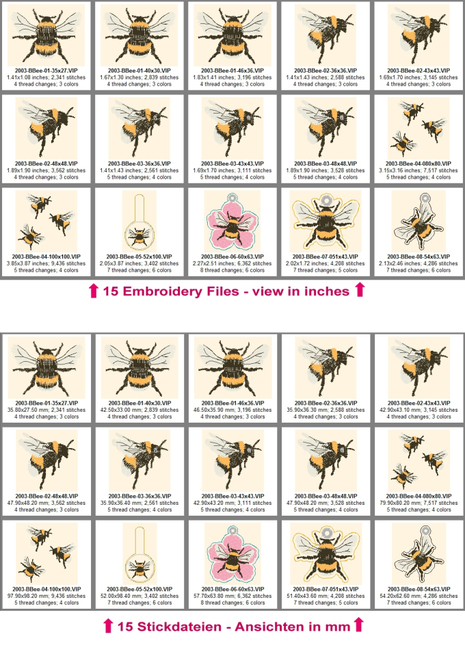 Stickdatei Rock Queen Bumblebee-Hummel