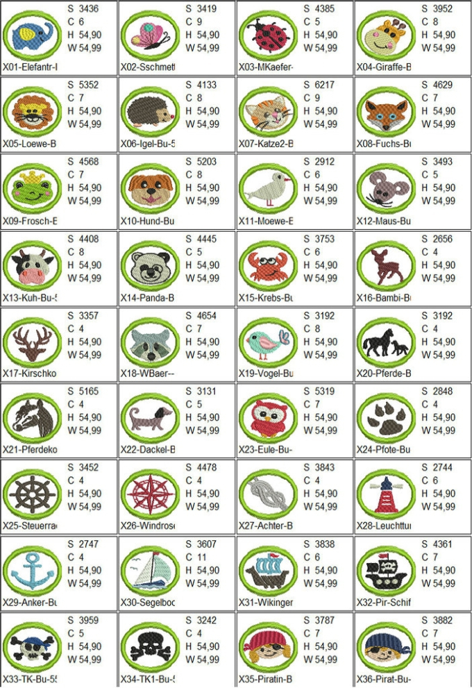Stickdatei Rock Queen Buttons Minis