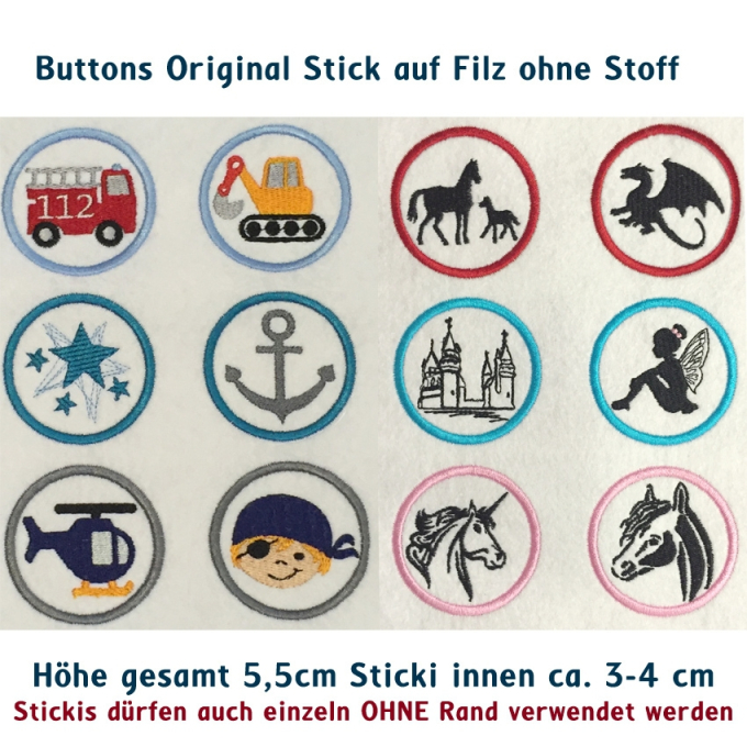 Stickdatei Rock Queen Buttons Minis