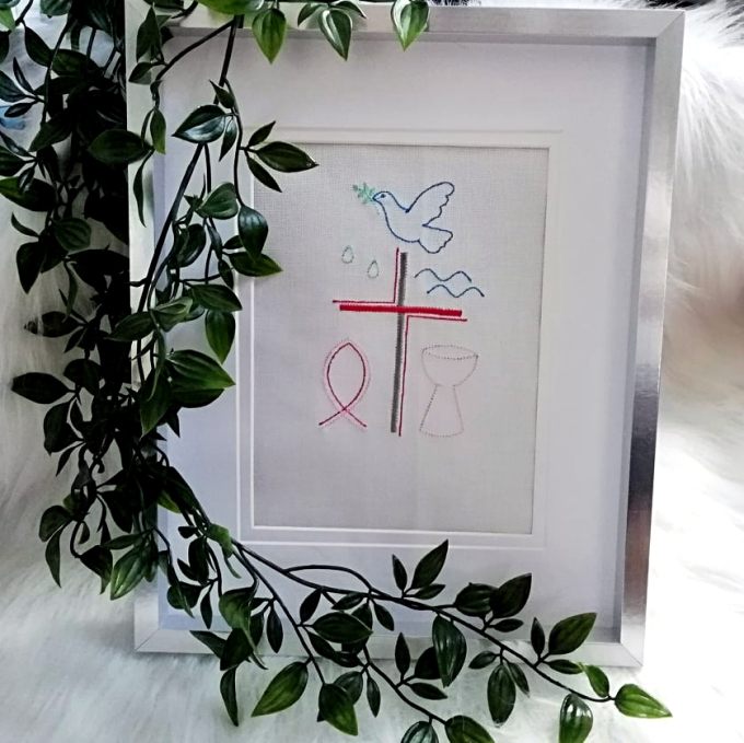 Stickdatei Rock Queen Christliche Symbole