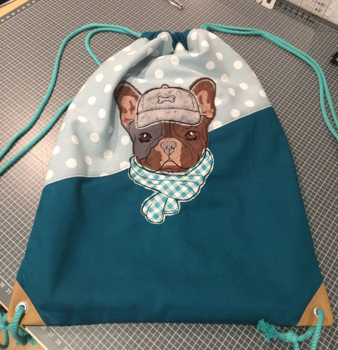 Stickdatei Rock Queen Cool Frenchie