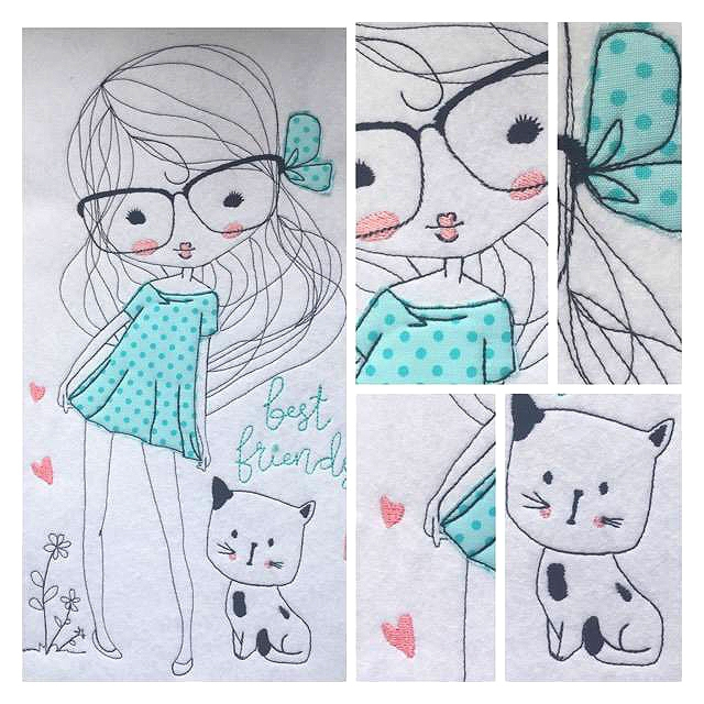 Stickdatei Rock Queen Cute Doodles