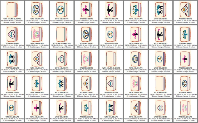 Fichier modèle broderie Sac Dirndl Kit 1 Rock Queen