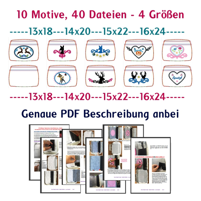 Fichier modèle broderie Sac Dirndl Kit 1 Rock Queen