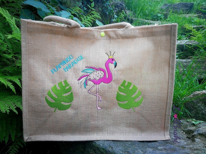 Stickdatei Rock Queen Flamingo Paradise