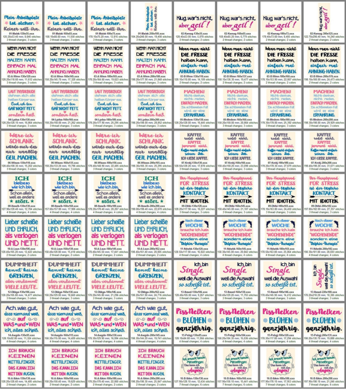 Stickdatei Rock Queen Freche Sprüche 21