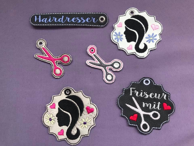Stickdatei Rock Queen Friseur Set