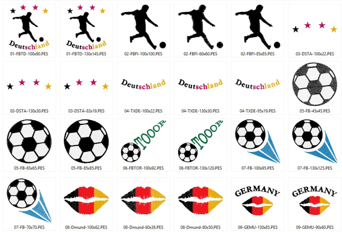 Stickdatei Rock Queen Fußball
