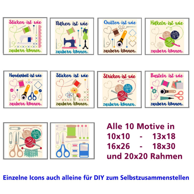 Stickdatei Rock Queen Giga-Handarbeitsset