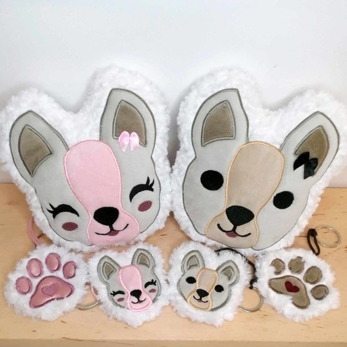 Stickdatei Rock Queen Giga Hunde Set, german