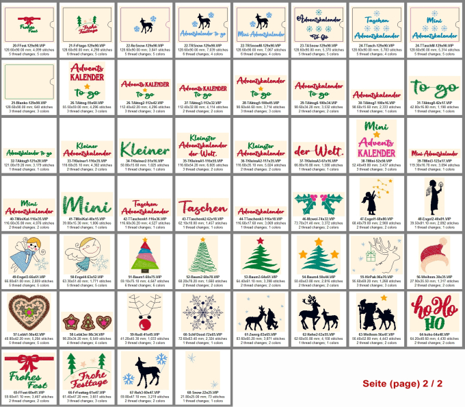 Borduurbestand Rock Queen Giga-Set Adventskalender to go