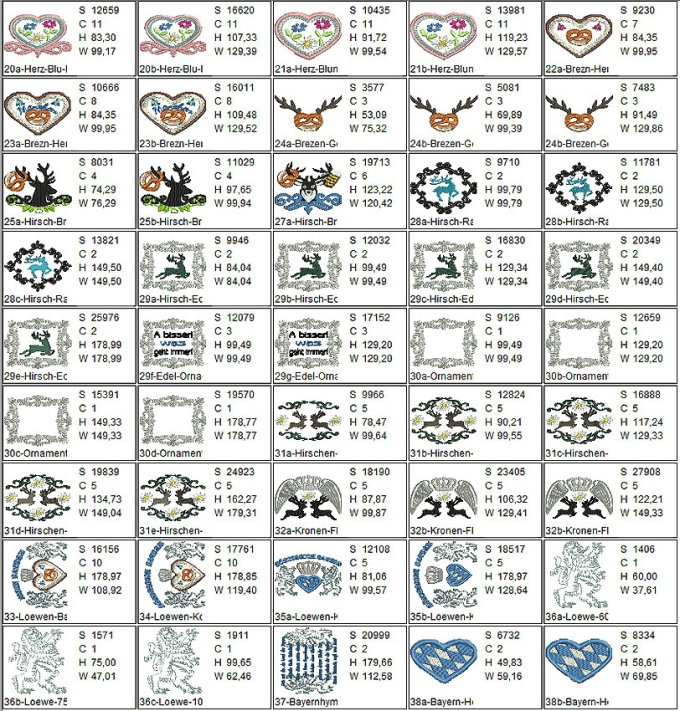 Stickdatei Rock Queen Giga-Set Bayern Oktoberfest