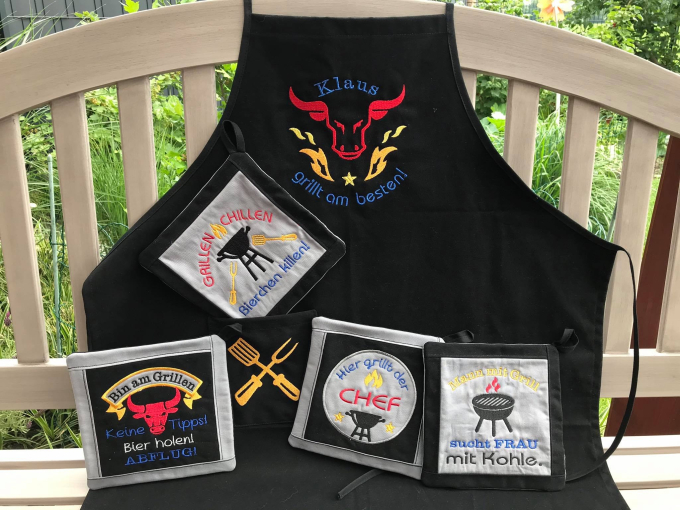 Fichier modèle broderie Barbecue Kit 1 Rock Queen
