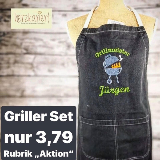 Fichier modèle broderie Barbecue Kit 1 Rock Queen