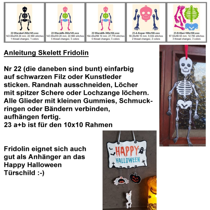 Stickdatei Rock Queen Halloween Megaset