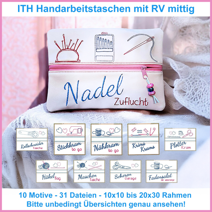 Stickdatei Rock Queen Handarbeitstaschen, german