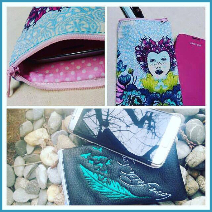Stickdatei Rock Queen Handytaschen-Set