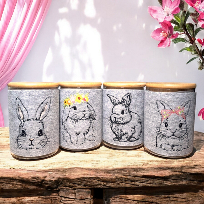 Borduurbestand Rock Queen Rabbits