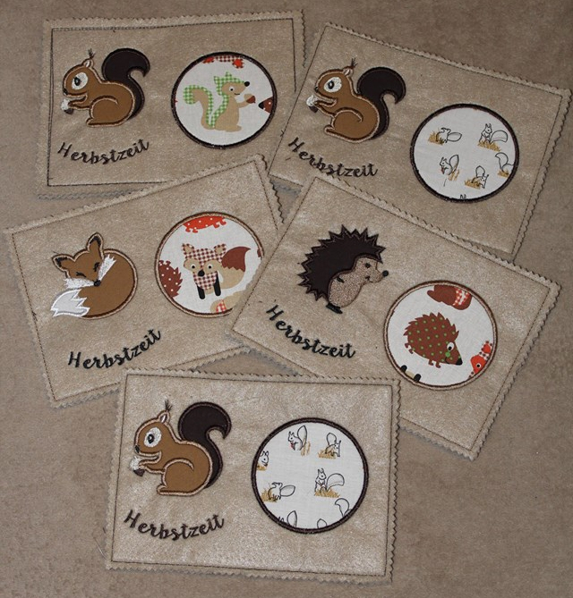 Stickdatei Rock Queen Herbst Appli und MugRug Set