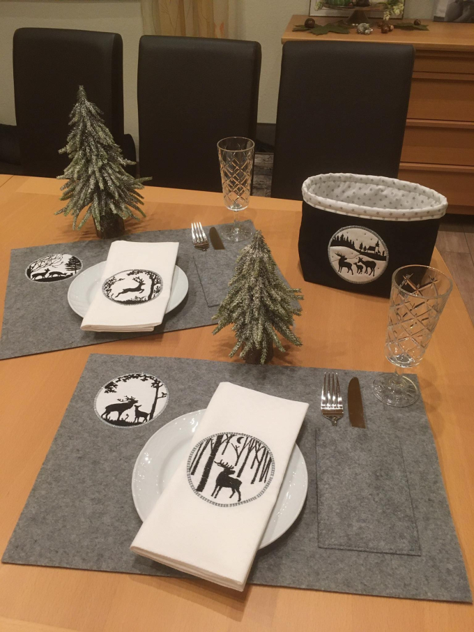 Stickdatei Rock Queen Hirschlandschaften