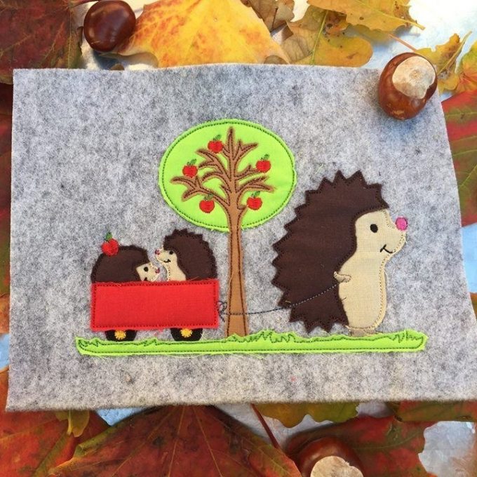 Stickdatei Rock Queen Igel-Familie
