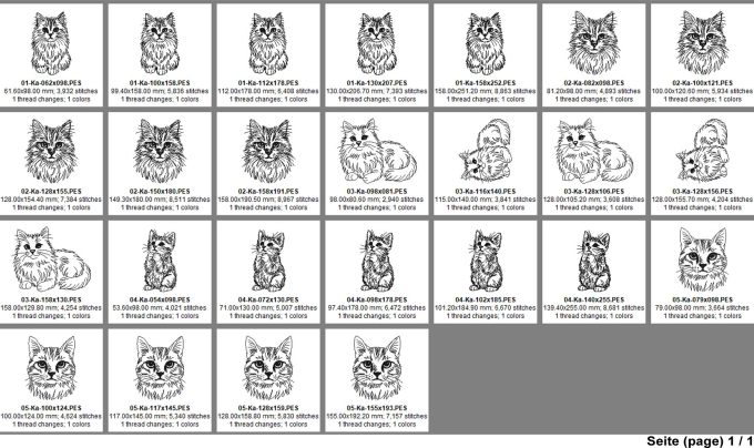Stickdatei Rock Queen Cats