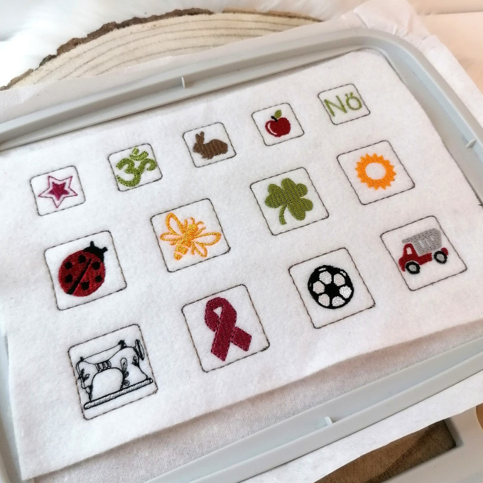 Stickdatei Rock Queen Leder Icons Set 5