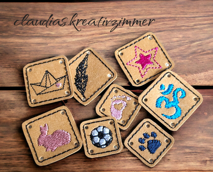 Stickdatei Rock Queen Leder Icons Set 5
