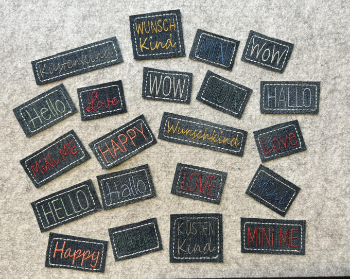 Stickdatei Rock Queen Mini Leather Label