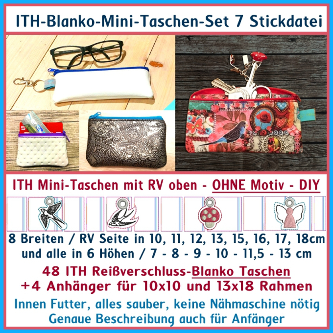 Stickdatei Rock Queen Mini Taschen
