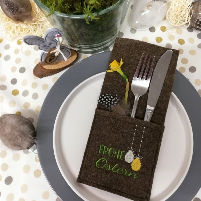 Stickdatei Rock Queen Oster-Bestecktaschen