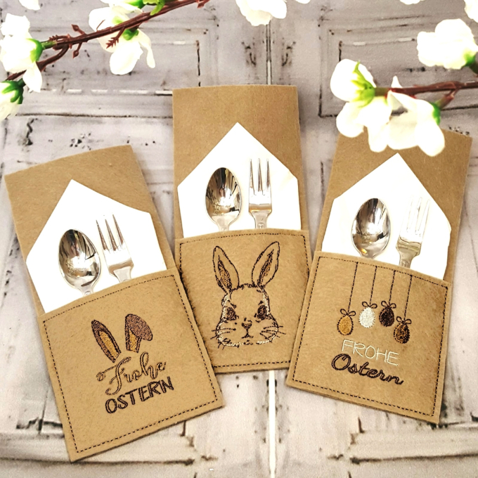 Stickdatei Rock Queen Oster-Bestecktaschen