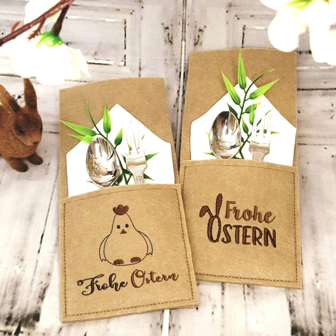Stickdatei Rock Queen Oster-Bestecktaschen