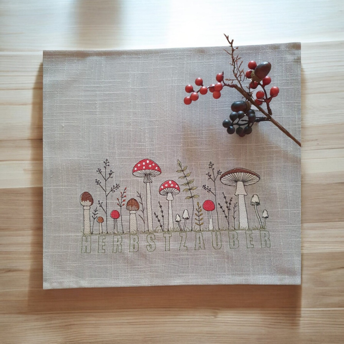 Fichier modèle broderie Champignons Rock Queen
