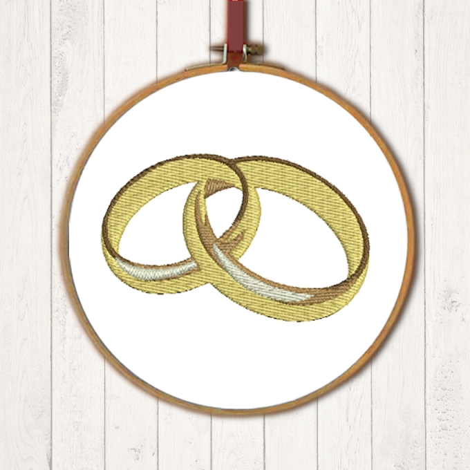 Stickdatei Rock Queen Ringe Hochzeit
