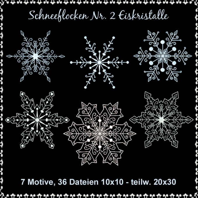 Stickdatei Rock Queen Schneeflocken 2