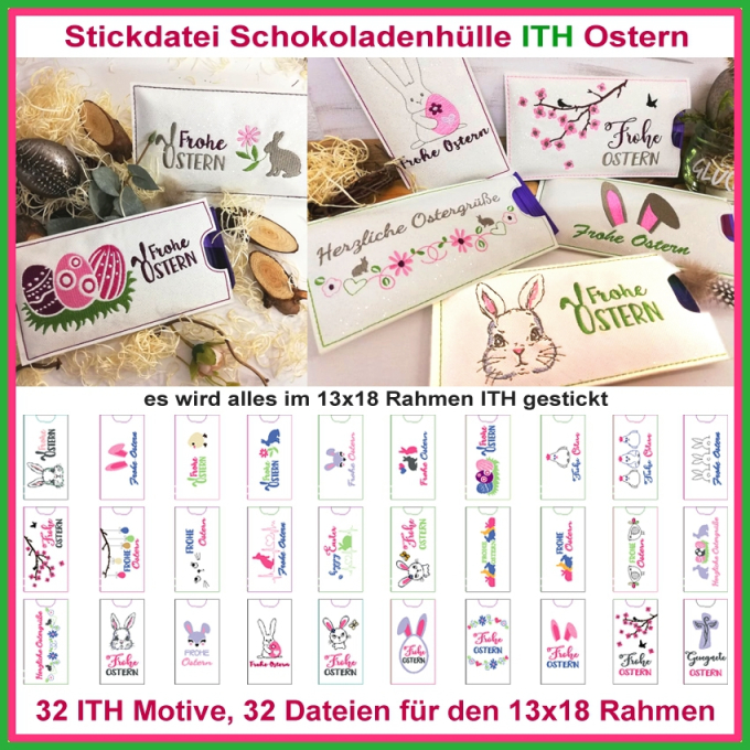 Stickdatei Rock Queen Schokohüllen Ostern