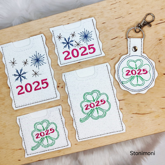 Borduurbestand Rock Queen Silvester / Neujahrs Geschenkhüllen 2025, Duits