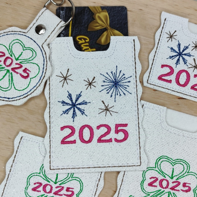 Borduurbestand Rock Queen Silvester / Neujahrs Geschenkhüllen 2025, Duits