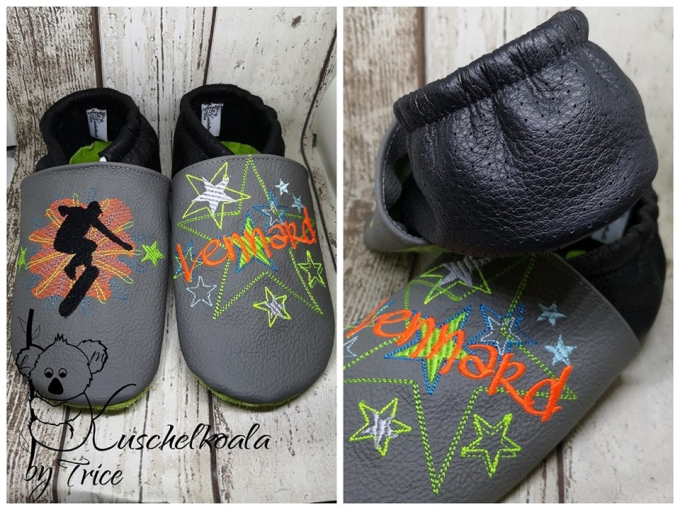 Stickdatei Rock Queen Skateboard
