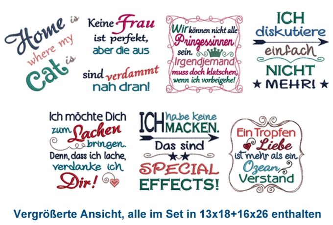 Stickdatei Rock Queen Sprüche 04