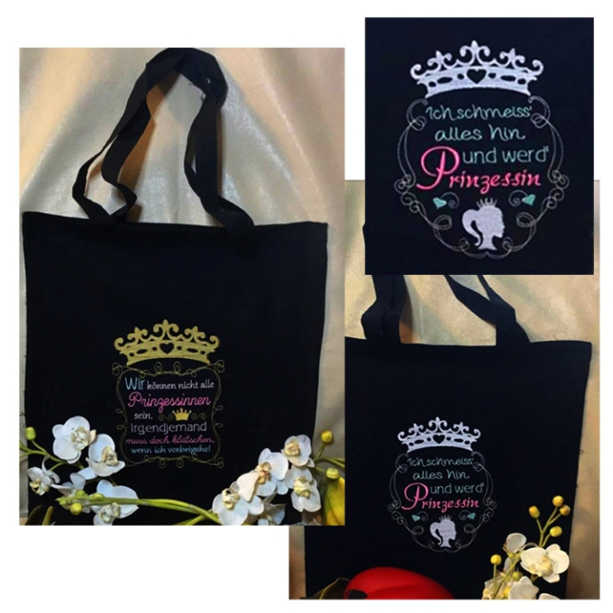 Stickdatei Rock Queen Sprüche Prinzessin