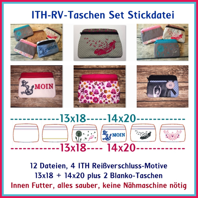 Stickdatei Rock Queen Taschen-Set 2